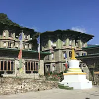 the hotel building with bhutanese style