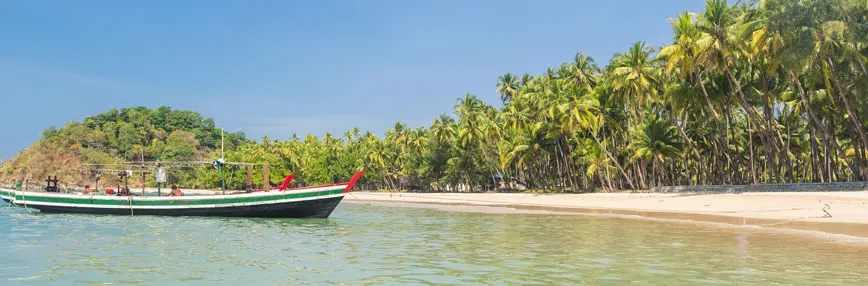 The unexploited beach of Ngapali is known as one of the best in Asia