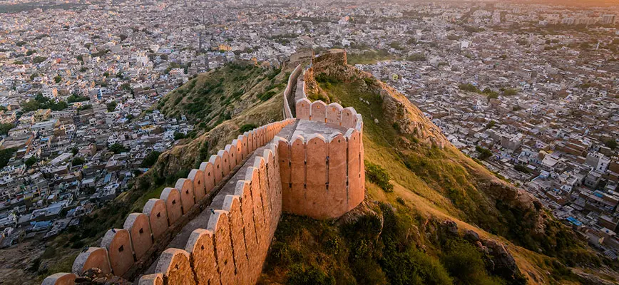 The view of the city from Nahargarh Fort