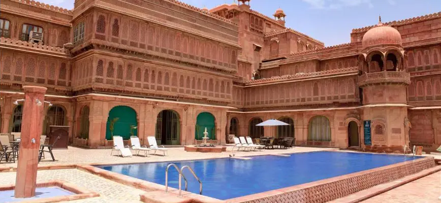 the swimming pool of the hotel