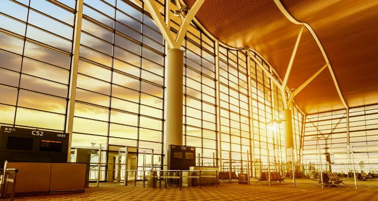 La sala de espera del Aeropuerto Internacional Pudong de Shanghai