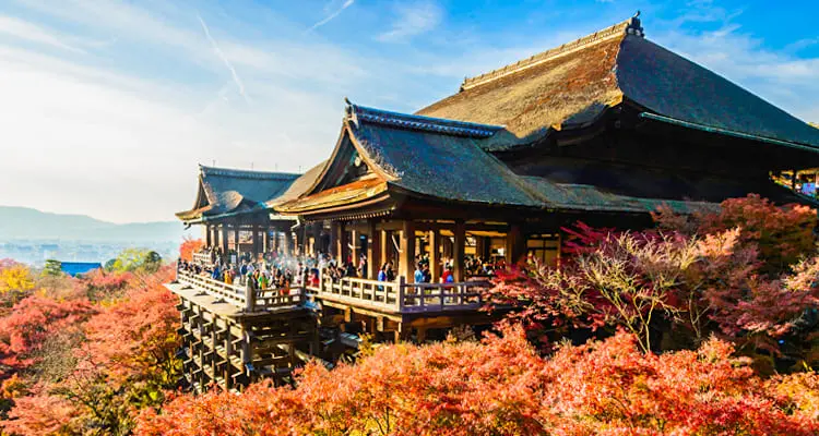 Pure Water Temple with red leaves