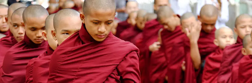Humble monks at Mahagandayon Monastery in Amarapura